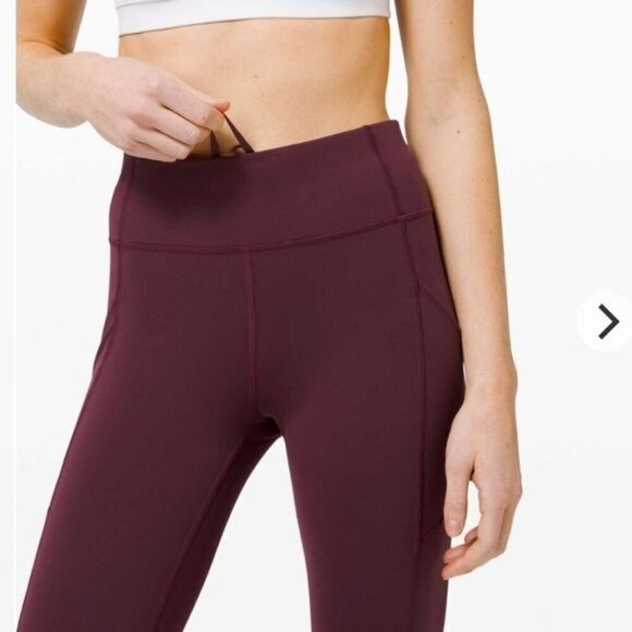 Lululemon Invigorate High-Rise Legging 25"Cassis Burgundy Size 2 - Picture 5 of 14
